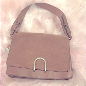 Fossil suede leather FINLEY shoulder messenger bag